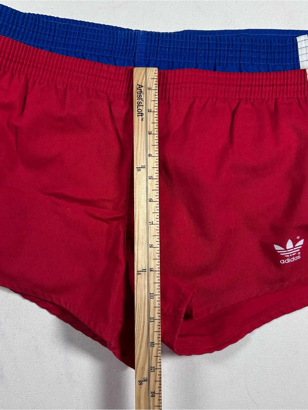 adidas Men's Athletic Shorts - Red & Blue with White Stripes - Picture 5 of 9